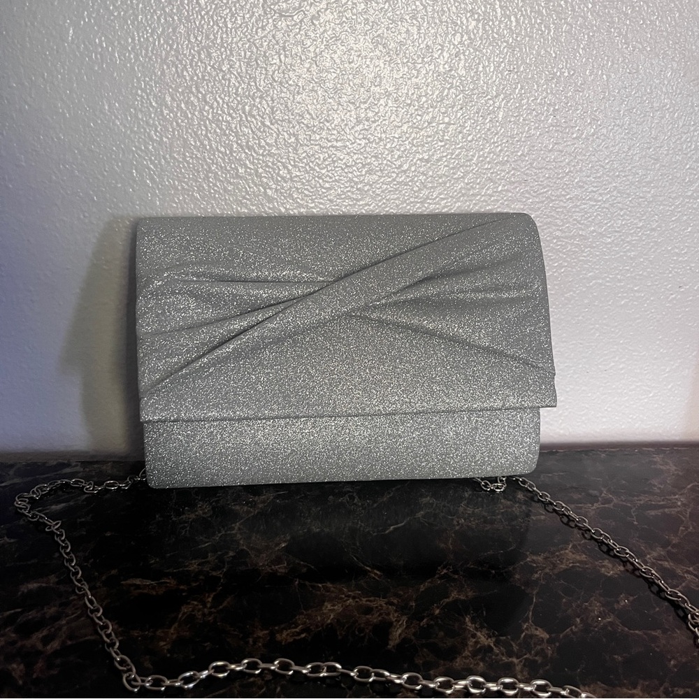 Elegant Silver Clutch Bag